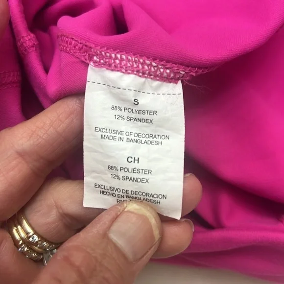 Layers 8 Pink Leggings, 21” Inseam, side pockets, legs are rounded, Sz S - Picture 10 of 14